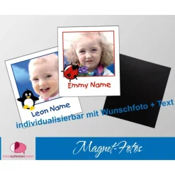 20 Magnetfotos - Polaroid-Design | personalisierbar mit Foto - für Kinder