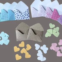 20 Mini Umschläge bunt Frühling – Kleine Briefumschläge als Gastgeschenk, Geldgeschenk oder Mitbringsel