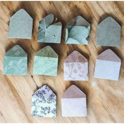 30 Mini Umschläge Floral mit Briefpapier – Kleine Briefumschläge für Geldgeschenk, Gastgeschenk & Mitbringsel
