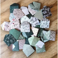 30 Mini Umschläge Floral mit Briefpapier – Kleine Briefumschläge für Geldgeschenk, Gastgeschenk & Mitbringsel