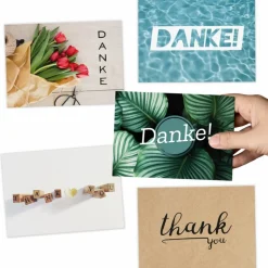 20 moderne Dankeskarten (DIN A6)