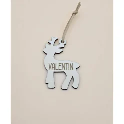 6 Motive Personalisierte Anhänger für Weihnachtsbaum und Geschenke Holzanhänger Christbaum Tannenbaum Schmuck mit Name