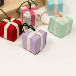 5 Origami Geschenkverpackung Anhänger / Mini Geschenkbox Dekoration