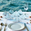 10 Origami Segelboote hellblau – Tischdeko für Konfirmation, Taufe & Hochzeit, maritime Papierdeko