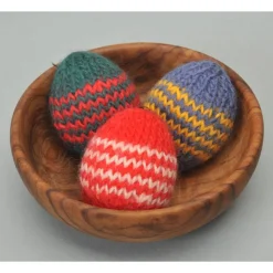 3 Ostereier gestrickt gefilzt Osterdeko
