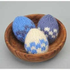 3 Ostereier gestrickt gefilzt Osterdeko