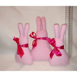 3 Osterhasen, Ostern, Hase, Baumwollstoff, Ostertisch, Dekoration, Jahreszeitentisch