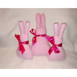 3 Osterhasen, Ostern, Hase, Baumwollstoff, Ostertisch, Dekoration, Jahreszeitentisch