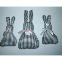 3 Osterhasen, Ostern, Hase, Baumwollstoff, Ostertisch, Dekoration, Jahreszeitentisch