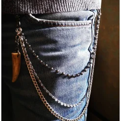 3 reihige Hosenkette, Schlüsselkette, Portemonnaie Kette