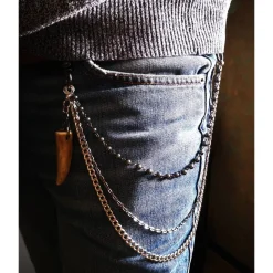 3 reihige Hosenkette, Schlüsselkette, Portemonnaie Kette