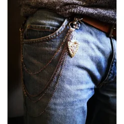 4 reihige Hosenkette, Schlüsselkette, Portemonnaie Kette