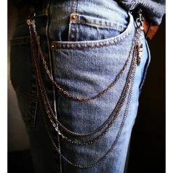 4 reihige Hosenkette, Schlüsselkette, Portemonnaie Kette