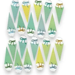 20 Schultüten gestanzt – Tonkarton & Moosgummi, Streudeko & Bastelzubehör für Einschulung & Karten