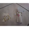 2 Serviettenringe Hase, weiß