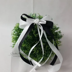 10 St. Autoschleifen SCHWARZ-WEISS Antennenschleifen zur Hochzeit