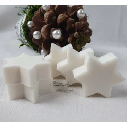 5 St. Sterne Seifensterne SCHNEEROSE Gastgeschenke - Weihnachten - Schafmilchseife