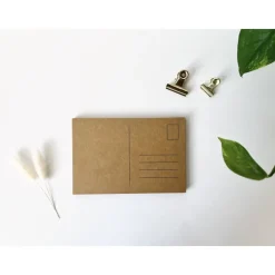 3-25 Stück Blanko Postkarten zum Selbstgestalten DIY Karten Braun