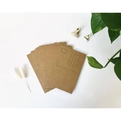 3-25 Stück Blanko Postkarten zum Selbstgestalten DIY Karten Braun
