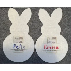1 Stück Filzhase Geldgeschenk, etc. personalisierbar