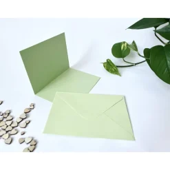 30 Stück Kartenset Klappkarten aus Kraftpapier in blau, grün und gelb