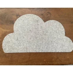 6 Stück Tischsets, Platzdeckchen, Grösse ca 45 x 25 cm, Filz in Wolkenform mit Rosenverzierung