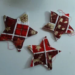 3 Sterne Weihnachten 2x klein, 1x groß, Sterne zum Aufhängen, Set 4