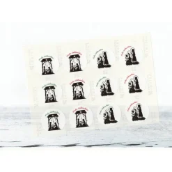 12 Sticker Scherenschnitt Frohe Weihnachten, weiss Aufkleber Weihnachtsgeschenk verpacken, made by BuntMixxDESIGN