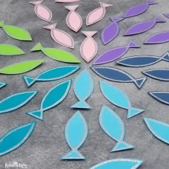 20 Streuteile Deko Fische – Handgemachte Tischdeko für Konfirmation, Kommunion, Taufe & Firmung