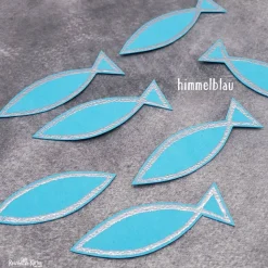 20 Streuteile Deko Fische – Handgemachte Tischdeko für Konfirmation, Kommunion, Taufe & Firmung