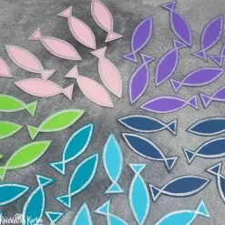 20 Streuteile Deko Fische – Handgemachte Tischdeko für Konfirmation, Kommunion, Taufe & Firmung