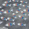 20 Streuteile Deko Regenbogen Fisch