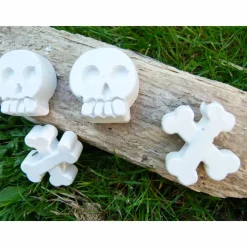 4 TafelKreiden "Totenkopf Kreuz" Piratenparty * Kinderkreide * Malkreide * Mottoparty * Themenparty * Kreideset