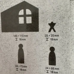 13 teilige Krippe aus Raysin mit Beleuchtung zur Weihnachtszeit personalisiert