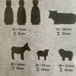 13 teilige Krippe aus Raysin mit Beleuchtung zur Weihnachtszeit personalisiert