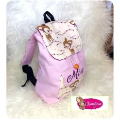 2 tlg. Set bestehend aus Kindergarten Rucksack und Turnbeutel. Hafenkitz gold mit und ohne Namen