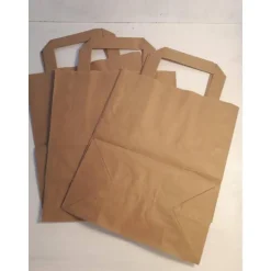 4 Tüten aus Kraftpapier mit Henkeln