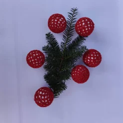 6 umhäkelte Weihnachtsbaumkugeln