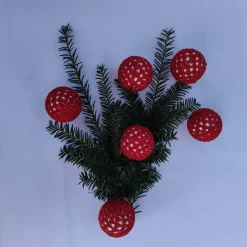 6 umhäkelte Weihnachtsbaumkugeln