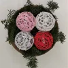 4 umhäkelte Weihnachtsbaumkugeln