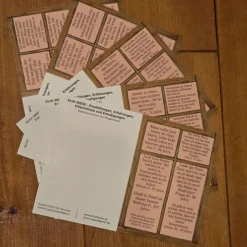 5 verschiedene Karten mit Empfehlungen, Erfahrungen, Erkenntnissen und Ermutigungen von Bewohnern aus Pflegeheimen