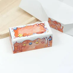 10 Weihnachten Geschenkverpackung, Lebkuchen | Weihnachtsbox zum selbst Beschriften  | Lebkuchenhaus Box