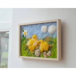 * WOLLBILD OSTERN aus Wolle, Farbe Bunt, Osterzeit