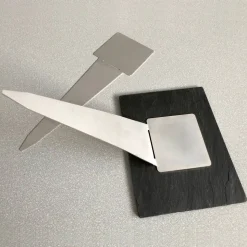 30 x 15 cm Schiefertafel personalisiert mit Gravur, Foto & Wunschtext als wetterfester Gedenkstein