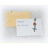 6 x Gastgeschenke Aventurin mit Kreuzchen für Taufe, Kommunion
