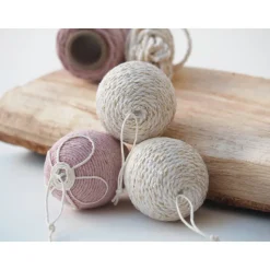 3 x OSTEREIER Deko, Vintage- und Landhausstil, Osterzeit, Handmade, Creme, Rosé, Gold, ca 6 cm