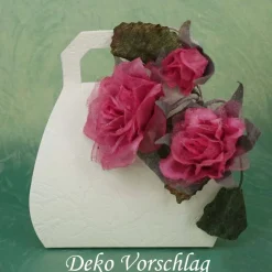 3 x Täschchen - Faltschachtel, cremefarben