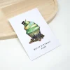 A6 Geburtstagskarte Grün schwarz Cupcake | Ruhrpott Pott | Personalisiert mit Wunschname | Karte mit Umschlag