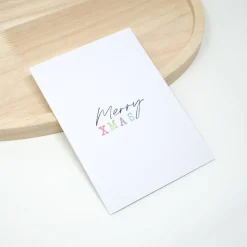 A6 Merry Christmas Weihnachtskarte minimalistisch | Karte mit Briefumschlag | Pastellfarben