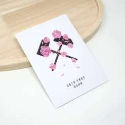 A6 Muttertagskarte Ruhrpott Rosen | kleine Karte zum Muttertag | Personalisiert mit Name